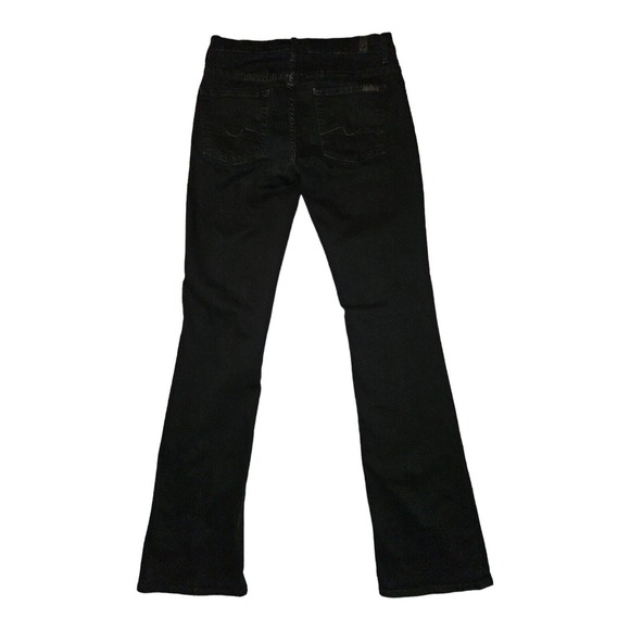 7 For All Mankind Jeans 29 Women's Black High Waist Boot Cut Preppy Hipster - Picture 10 of 12
